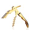 Gold Plated Corkscrew Double Hinge Waiters Wine Key Bottle Opener Party Bottle Opener CLH@8