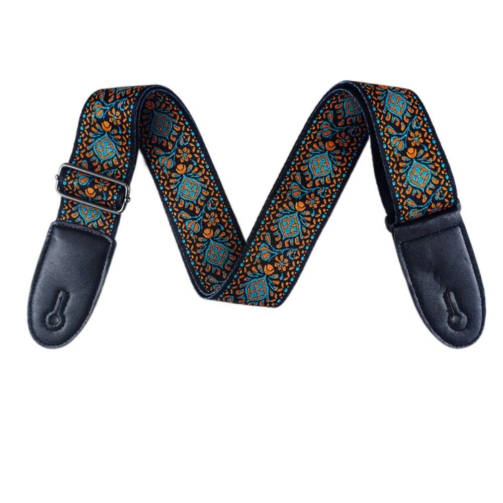 Ethnic Style Guitar Belts Vintage Guitar Shoulder Belt Electric Guitar Belts Guitar Accessories