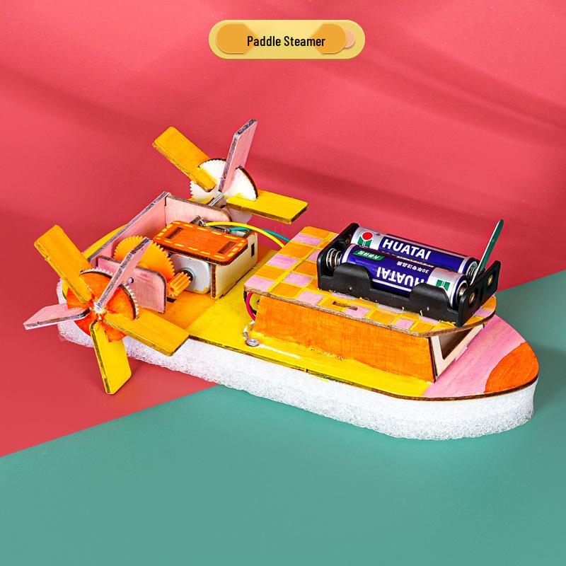 Деревянный DIY пазл «Ручной пароход» – Образовательный набор для научного эксперимента для студентов