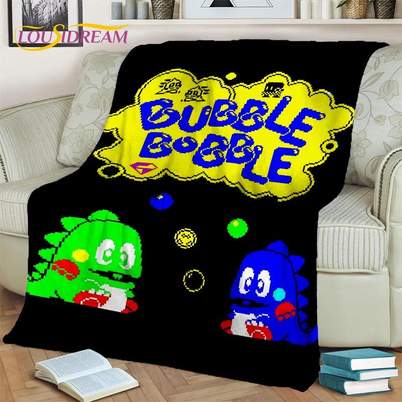 Мультфильм Bubble Bobble Game Gamer 3D одеяло, мягкое одеяло для дома, спальни, кровати, дивана, пикника, путешествия, офиса, одеяло, детское одеяло