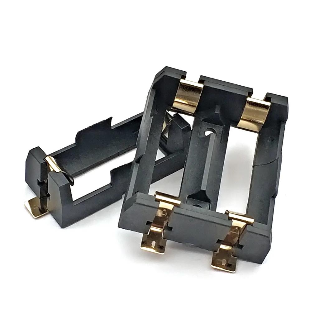 1S 2S 18350 держатель батареи Smd SMT чехол для хранения батарей с бронзовыми штифтами 1 2 слота 18350 аккумуляторная батарея оболочка