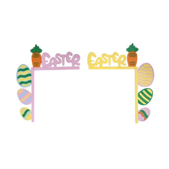 Пасхальный декор для угла двери, украшение на дверь в виде моркови, разноцветное угловое украшение для окон, стен, весенний праздничный декор для дома в фермерском доме