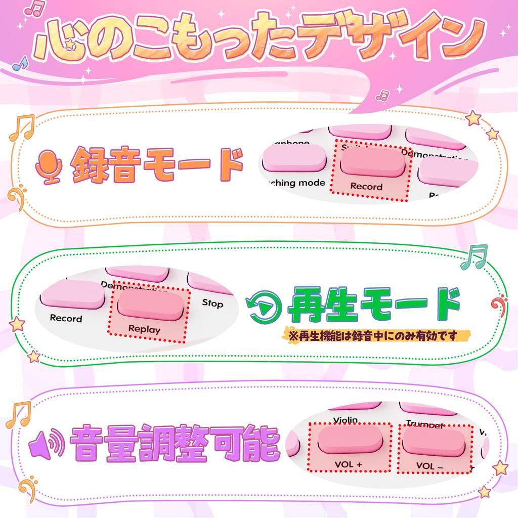 Cute Stone Piano Toy Keyboard 3 In 1 How To Play Educational Toy with Microphone 8 Types of Musical Instrument Effects Light Navigation Lesson Mode