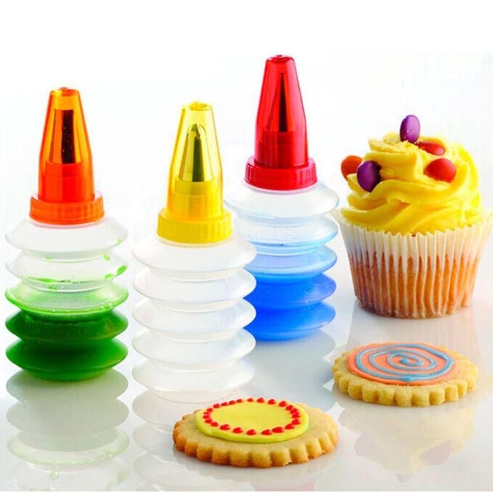 Пластиковая бутылка с кремом, многоразовый инструмент для украшения торта, новая бутылка-аппликатор для торта