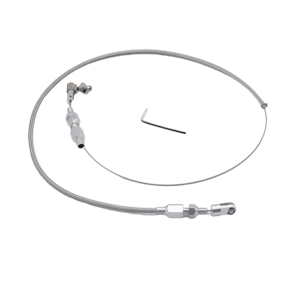 Стальной плетеный трос дроссельной заслонки, 24 дюйма, универсальный автомобильный трос дроссельной заслонки акселератора, автомобильные аксессуары