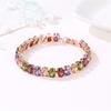 Ornaments Rhinestone Bracelet Luxury Colored Crystal Bracelet Rainbow Zircon Bracelet  Gifts