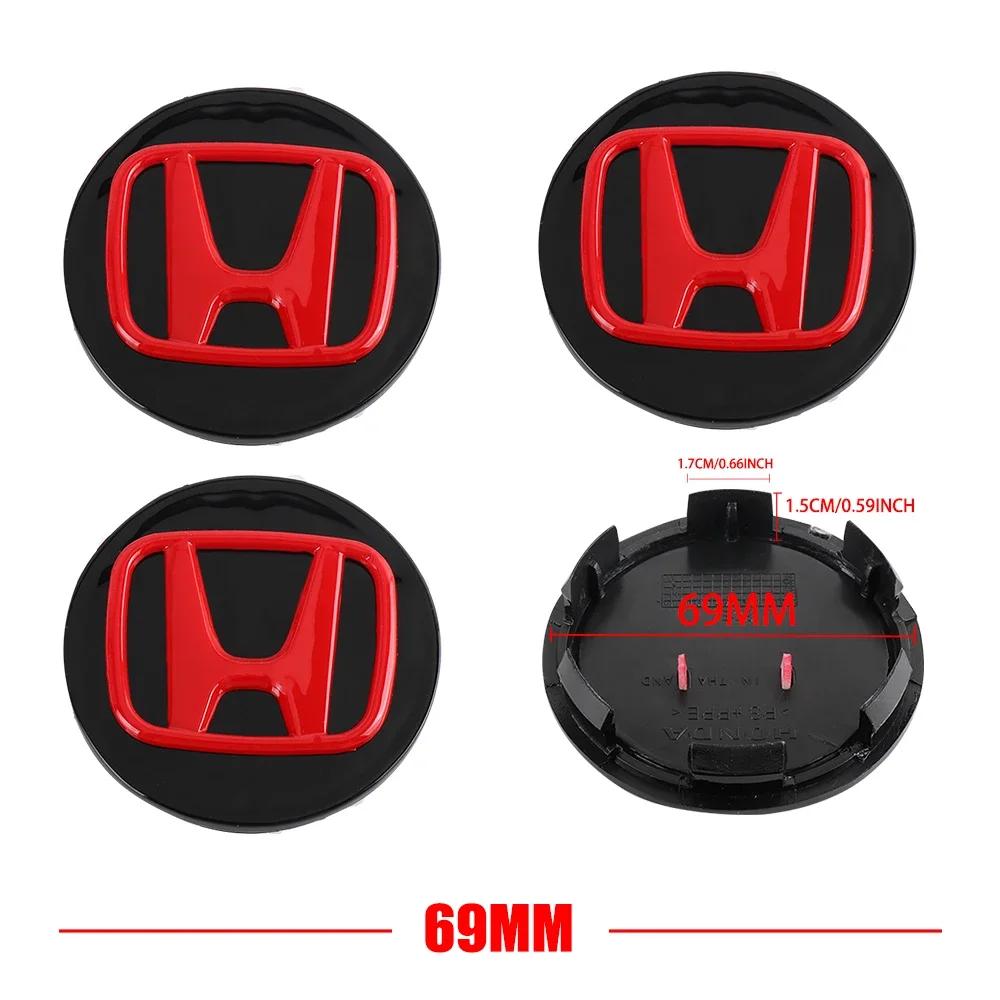 58MM/69MM Car Wheel Center Cover Hub Cap Badge Auto Accessorie For Honda CITY CIVIC Mugen TypeR Type S Vezel RR Insight Si Pilot