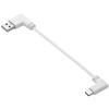 ELECOM USB C Cable L-shape USB-A To Type-C 0.1m Flat 15W [Charging Only] White MPA-ACLL01WH