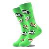 Happy Funny Socks Men Animal Lion Sloth Shark Crazy Design Sokken Unisex Novelty Violin Carrot Crew Skateboard Calcetines Hombre