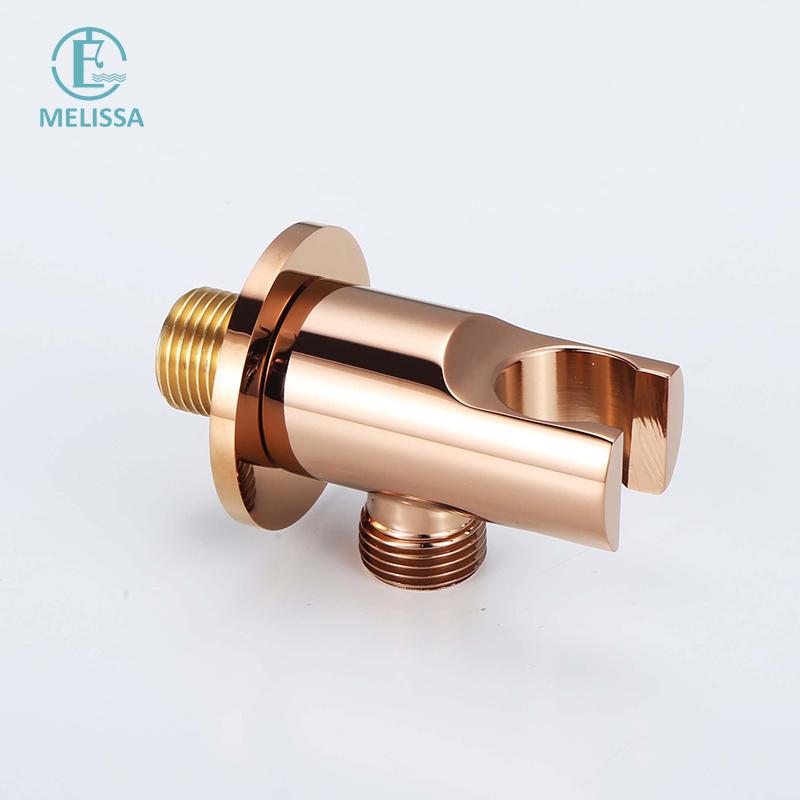 Melissa Modern Hotel Brass Rose Gold Toilet Bidet Sprayer Shattaf Set Handheld Shower Vertical Spray Water Saving Pressurized