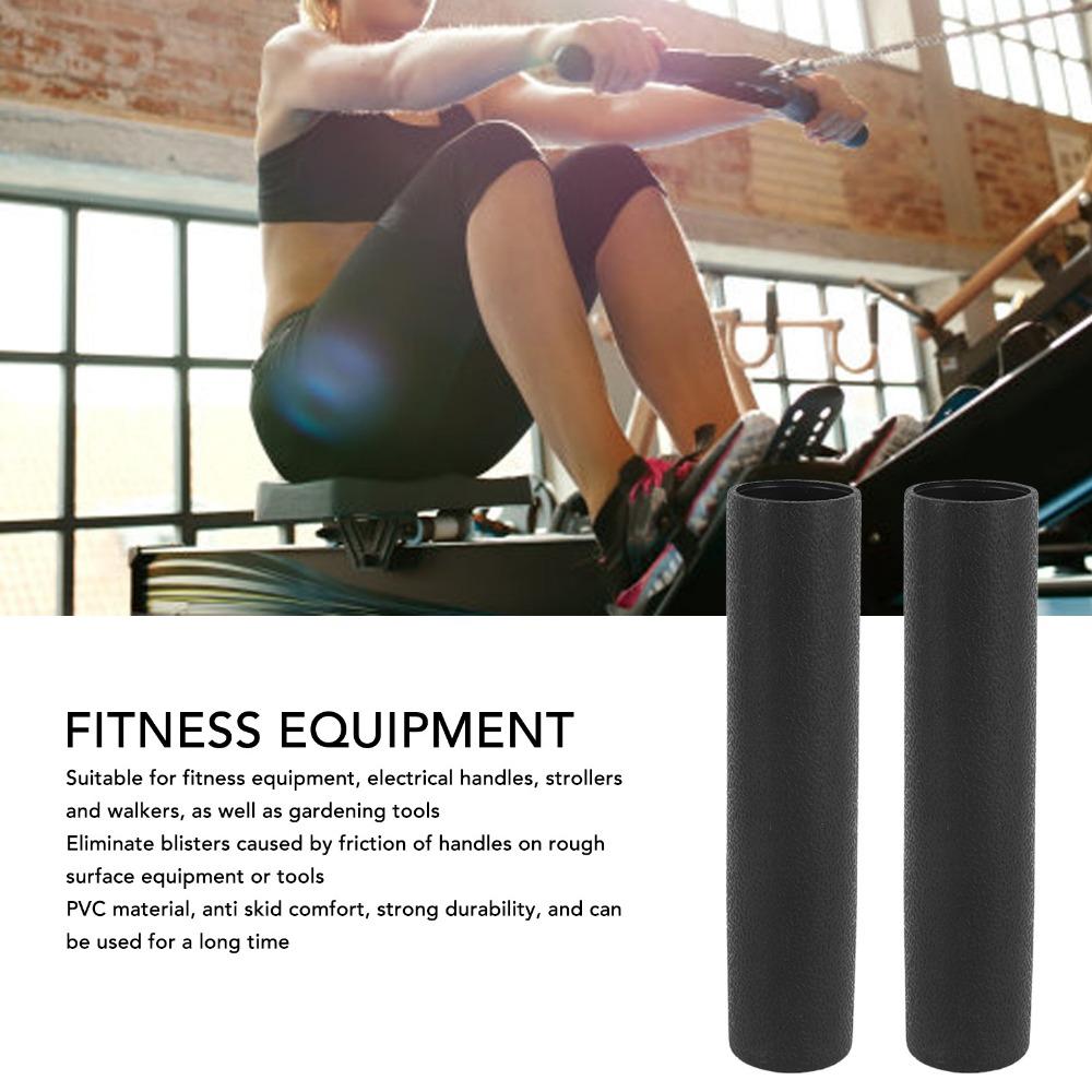 10pcs Rubber Handle Grip Covers Black Grip Tubes Portable Replacement Grips Straight Handles