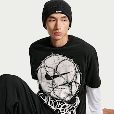 Nike Мужские черные футболки с круглым вырезом
