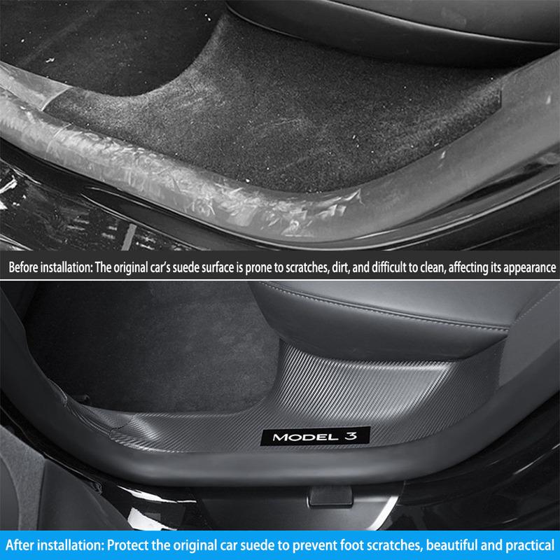 2 4 8 шт. Для Tesla Model3/Y Highland 24-25 ABS Защита порога передней/задней двери Накладка на порог Защитная панель от ударов Водонепроницаемая накладка