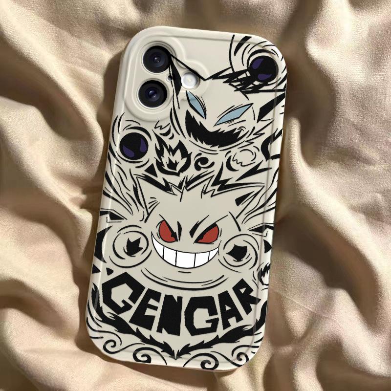 Ghost Gengar for Apple 16 Mobile Phone Case for IPhone15ProMax New 13 Protective Case 14pm Lens All-inclusive 11
