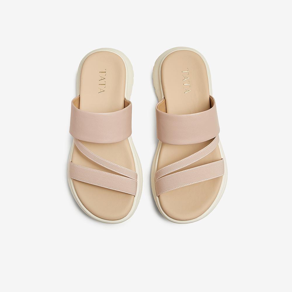 TATA/He She 2025 Summer Shopping Mall Same Style Versatile Fashion Casual Women's Slippers