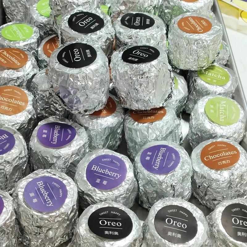 100 шт. 20*20 см DIY Пищевая алюминиевая фольга Упаковочная бумага листы Упаковка для шоколадных конфет Свадебная вечеринка Подарок на день рождения Декор