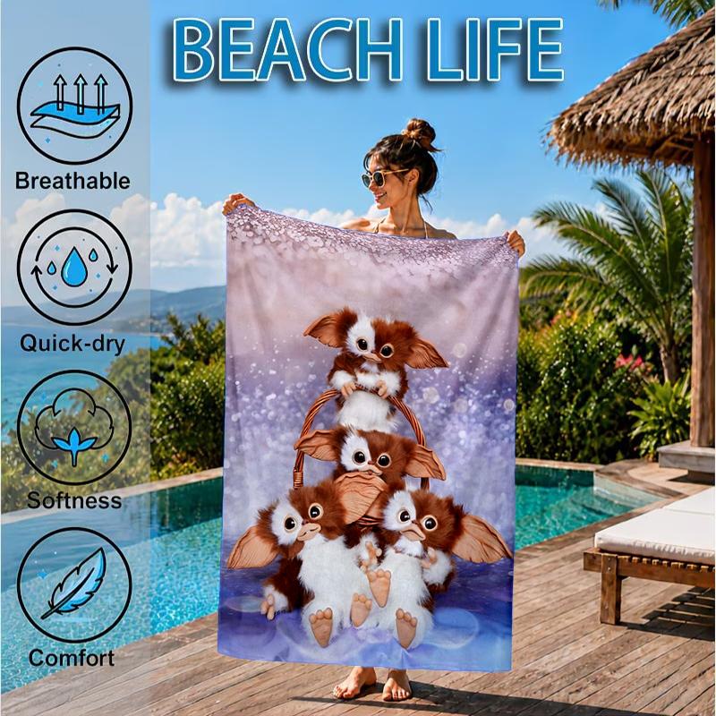 Mysterious Little Monster Beach Towel, Microfiber Beach Towel, Perfect For Pool, Beach, Travel, Home Decor Beach Party Fan gifts