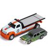 Movable Joint Rescue Engineering Vehicles Diecast Metal City Rescue Trailer Toy  Gifts for Kids
