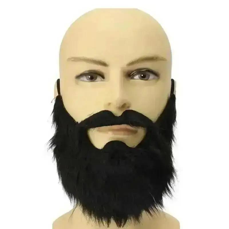New Long Fakes Beard Mustache Party Halloween Decoration Festival Supplies Male Men U Shape Artificial Beard Party Favors