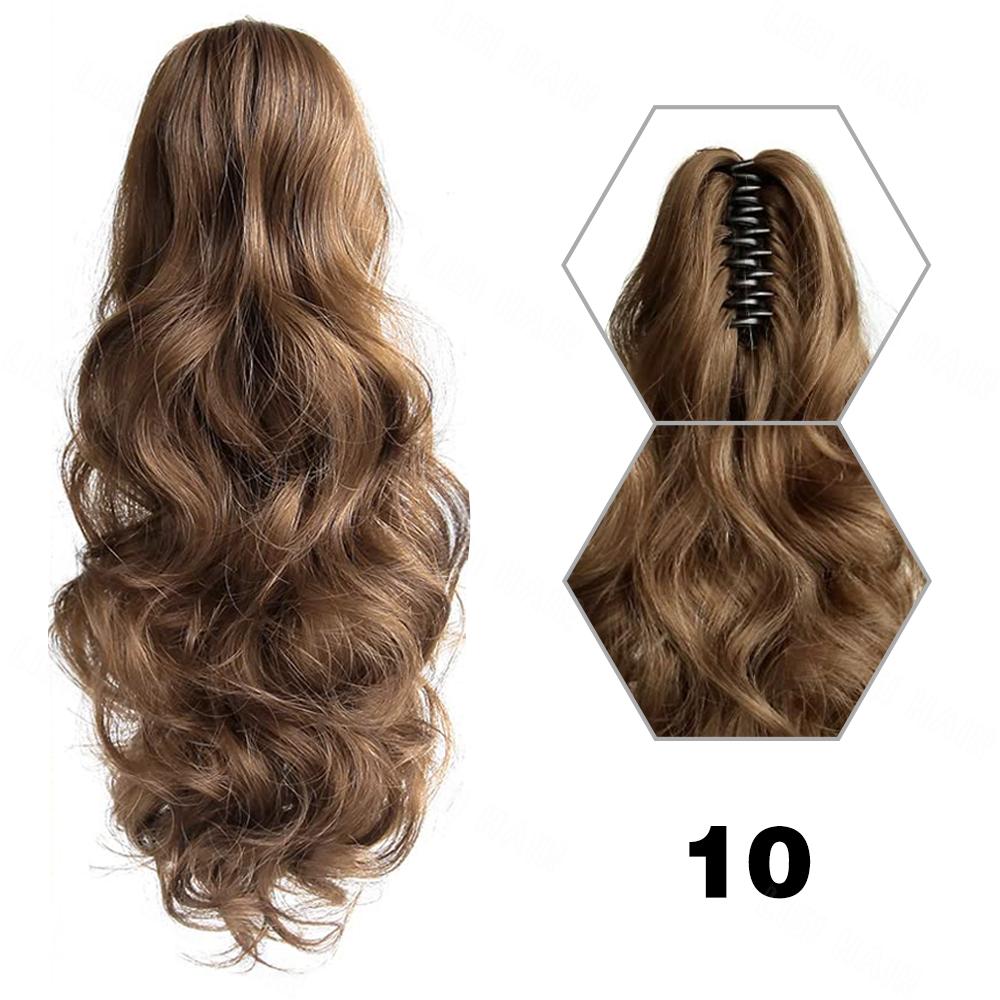 LISI HAIR Синтетический длинный коготь, волнистая волна, вьющийся хвостик, наращивание парика, мягкий шиньон для женской одежды