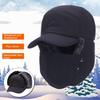 Unisex Winter Hat Thickened Fleece Lined Ear Protection Windoroof Buckle Fasten Heat Retention