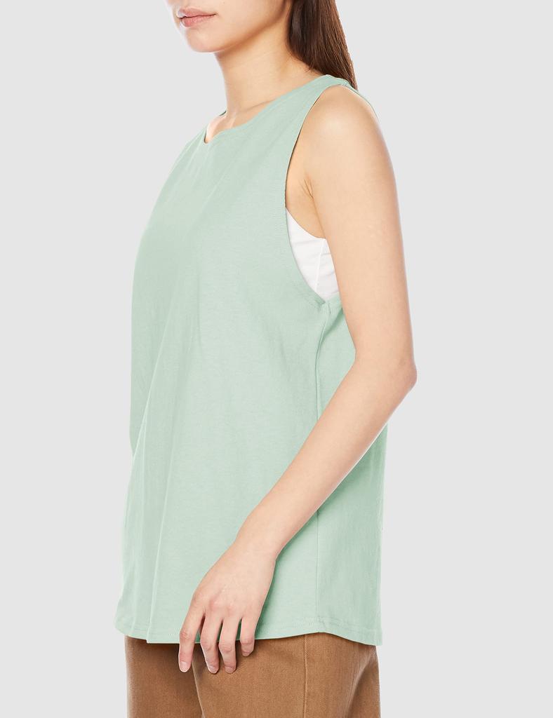 Fruit of the Loom 9oz Opaque Crew Neck Camisole Tank Sax Women's Top,