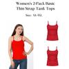 Women’s 2‑Pack Basic Thin Strap Tank Tops, Any Season 8216-036-pak2 HC