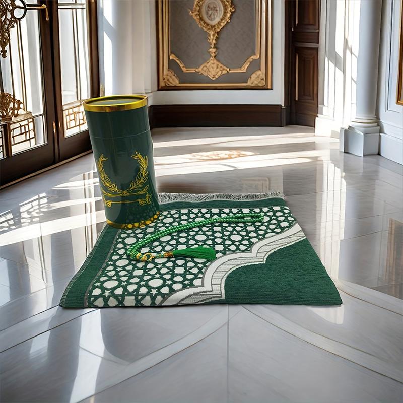 3PC Мягкий исламский молитвенный коврик Исламские подарки для мусульманских четок Мусульманский цилиндр Подарочная коробка Подарки Доступно несколько вариантов