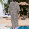 Loose Summer Sunscreen Smock Long Beachwear Shirt Beach Bikini Cover-Ups  for Women