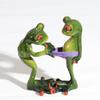 1pcs Frog Statue Cute Creative Funny Green Frog Sculpture For Home Office Desk Bathroom Decoration