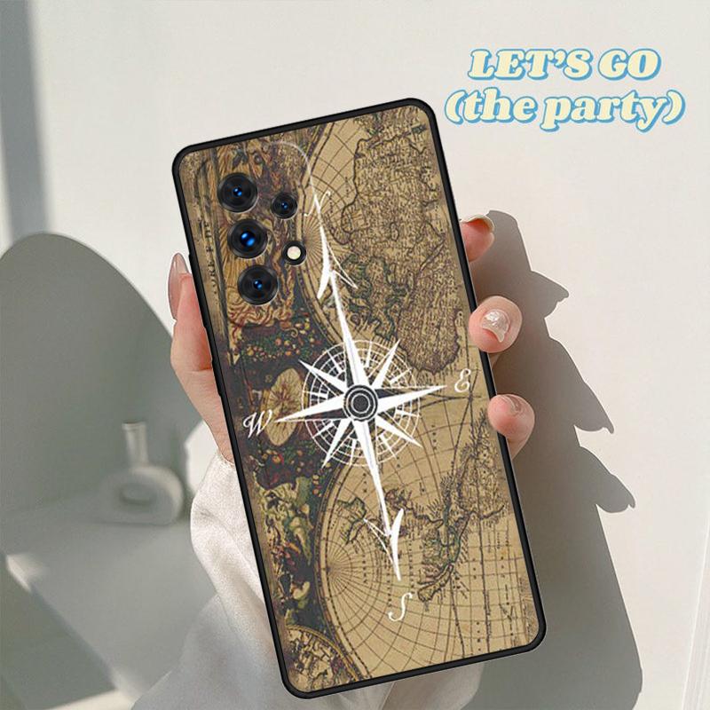 Чехол для телефона Compass Wanderlust Vintage Map Для Samsung Galaxy A42 A31 A40 A51 A71 A32 A80 A91 A52 A72 A20e A21S A50 A70 A11 A12