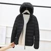 Autumn and Winter New Seamless Light Down Jacket Women's Short Hooded Fashion Korean Version Slim Thin Women's Coat