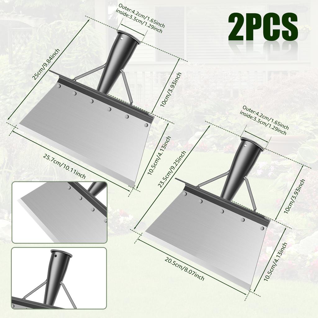 2 шт. Многофункциональные лопаты для уборки Марганцевая сталь Садовая плоская лопата-скребок для травы Кемпинга Прополка Посадка