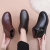 Mom Shoes Cotton Shoes Middle-aged and Elderly Velvet Winter Warm and Non-slip Flat Autumn and Winter Middle-aged Women's Shoes Grandma 
