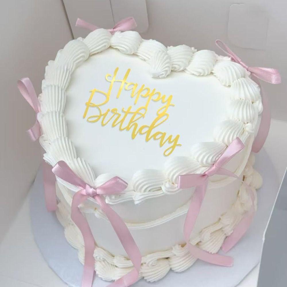 7 PCS Funny Black Bows Multipurpose Ribbion Cake Topper New Happy Birthday Sign