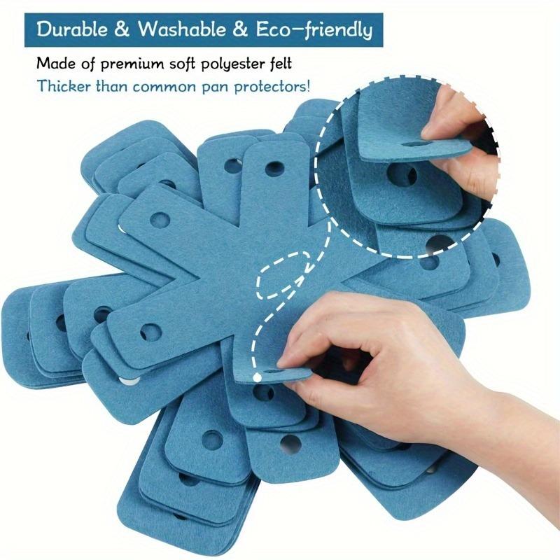 12pcs, Pot And Pan Protectors, 4 Different Sizes Cookware Protector Pot Dividers, Stacking Separators Pads, For Protecting And S