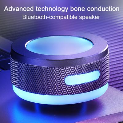 Bluetooth-совместимый динамик с костной проводимостью и RGB-подсветкой, перезаряжаемый через USB, стереозвук, мини-динамик с беспроводной адсорбцией на поверхности