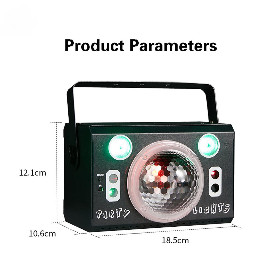 Светодиодная диско-вечеринка Magic Ball Lamp RGB Луч Лазер Мини Проекционный Светильник DMX Управление Вращающиеся DJ Огни для Домашней Игры Машины Бара Сцены