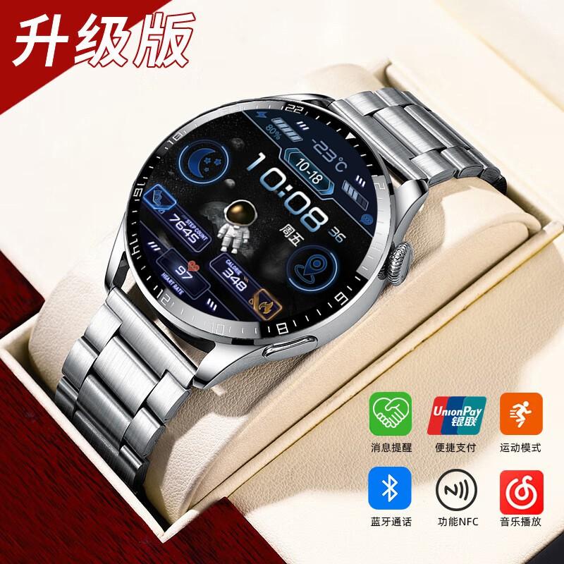 Smart Watch Men Women With NFC Payment Heart Rate Tracker Waterproof Fitness OLED Display Bluetooth