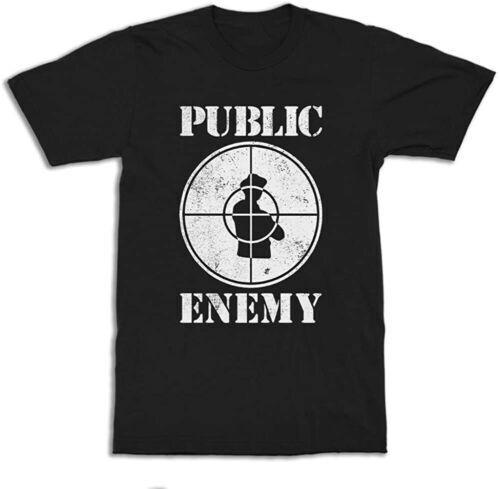 Винтажная мужская футболка Public Enemy Черный хлопок Унисекс Унисекс футболка