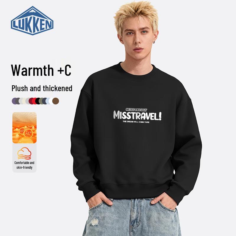 LUKKEN Мужской свитшот с круглым вырезом и флисовой подкладкой