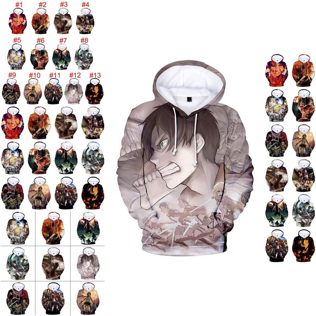 Vibrant Anime Attack On Titan Hoodie Sweatshirt Jacket For Cosplay And Casual Wear