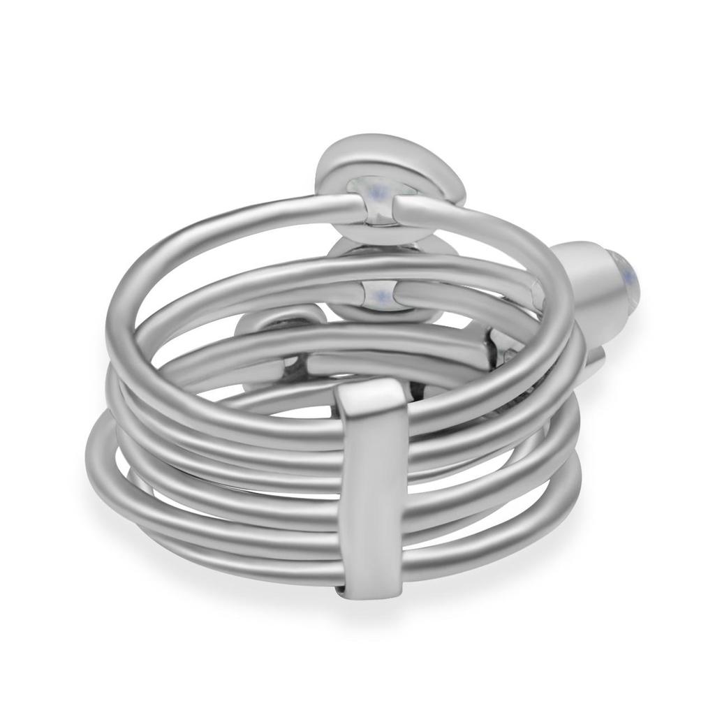 Кольцо из стерлингового серебра 925 пробы с натуральным радужным лунным камнем для женщин и девочек