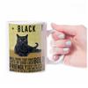 [R1787] - Черная керамическая кружка "Кошки" (черный) - 95x80мм