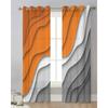 Orange Grey Gradient Abstract Luxury Tulle Curtains for Living Room Sheer Curtains Kitchen Drapes Modern Bedroom Voile Curtain