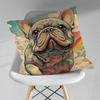 Cartoon Drench Bulldog Pillow Case For 30x30cm45x45cm55x55cm For Home Bedroom Decoration And Protector