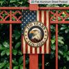 Плоская 2D, 250-летие США 1776-2026 Патриотическая металлическая настенная табличка - 7,87*11,8 дюйма Потертая ретро табличка с Белоголовым орлом и горой Рашмор Подходит для
