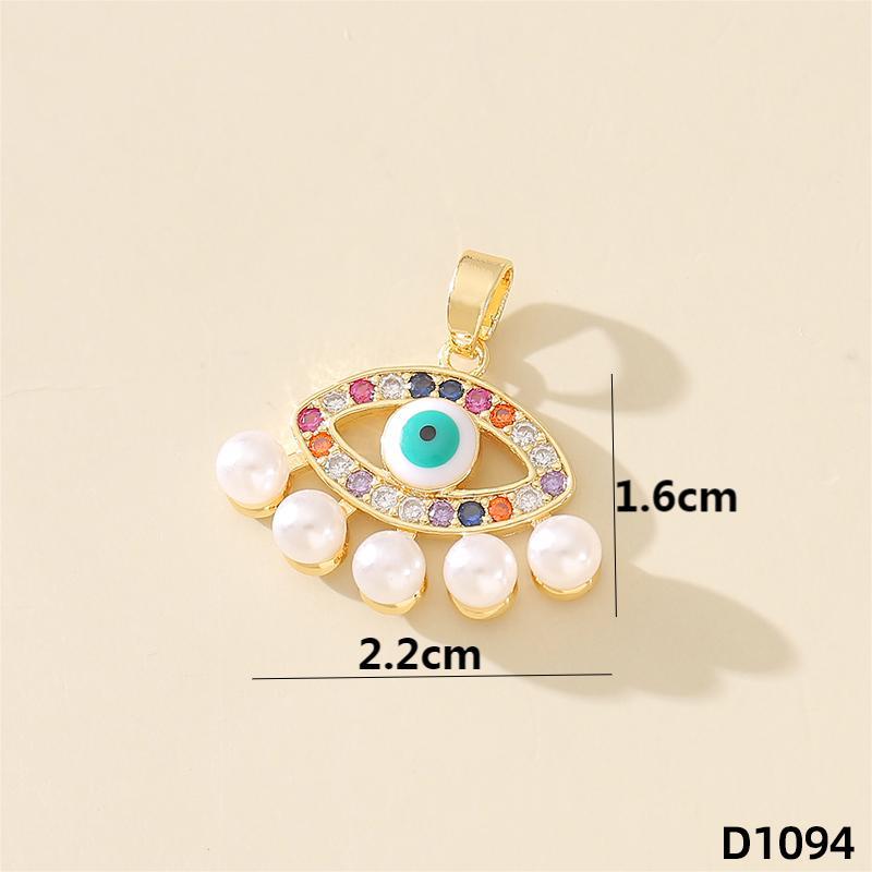 Devil'S Eye Jewelry Chain Pendant Hip Hop Jewelry Copper Gold Plated Zircon Accessories Pendant