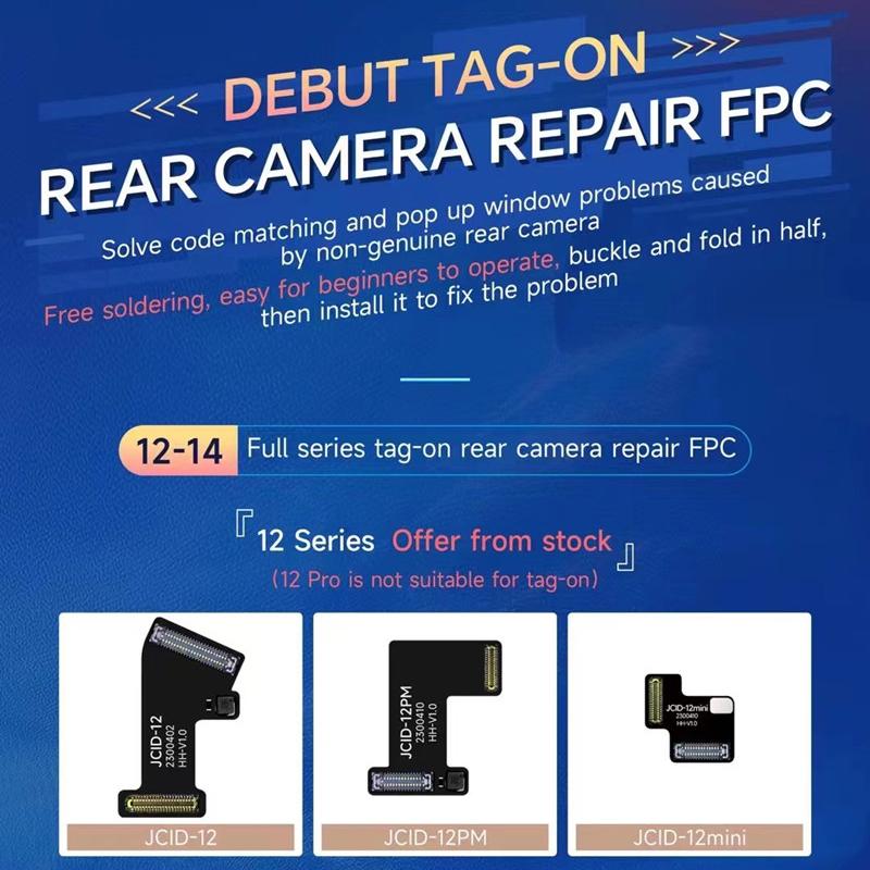 JCID Debut Tag-On Wide Angle Rwar Camera Repair Flex Cable For Iphone Non-Removal Free Soldering Repair