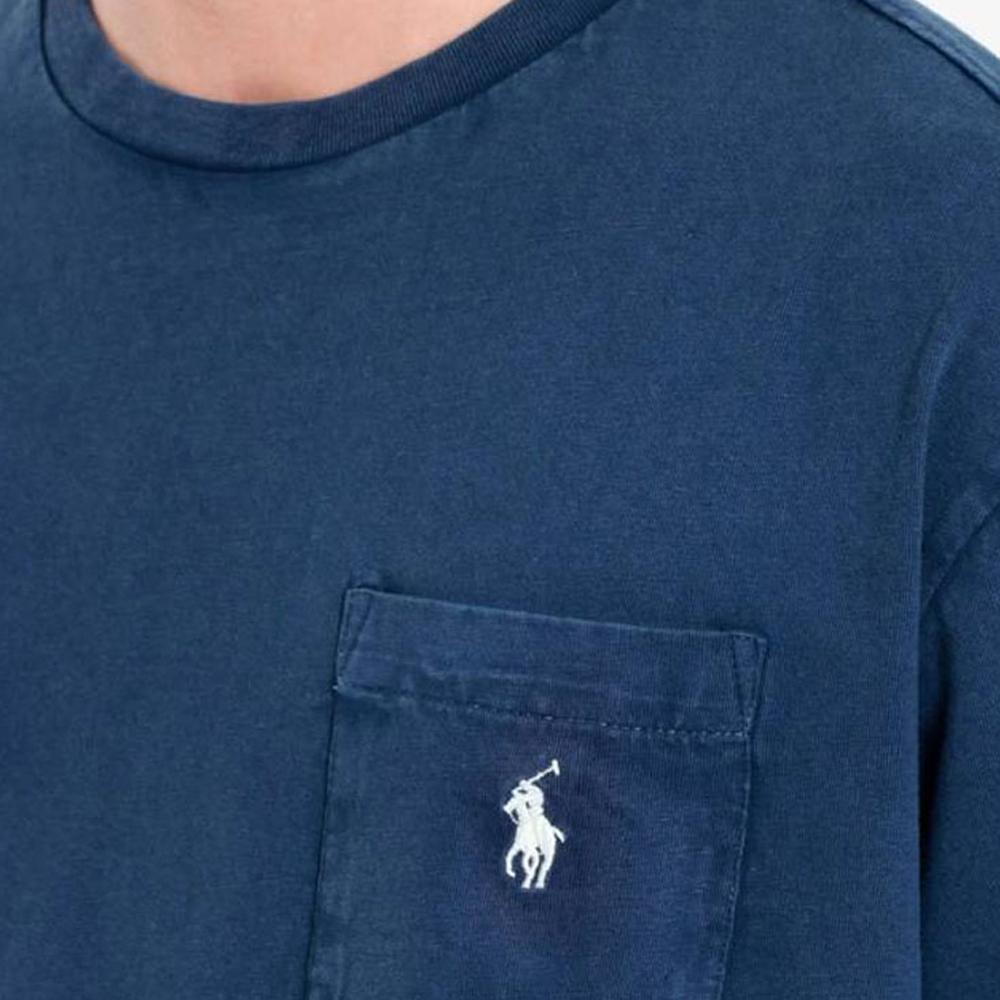 Polo Ralph Lauren Logo Embroidered Crew Neck Short Sleeve T-Shirt Men Tops Light-Blue 710835756-028